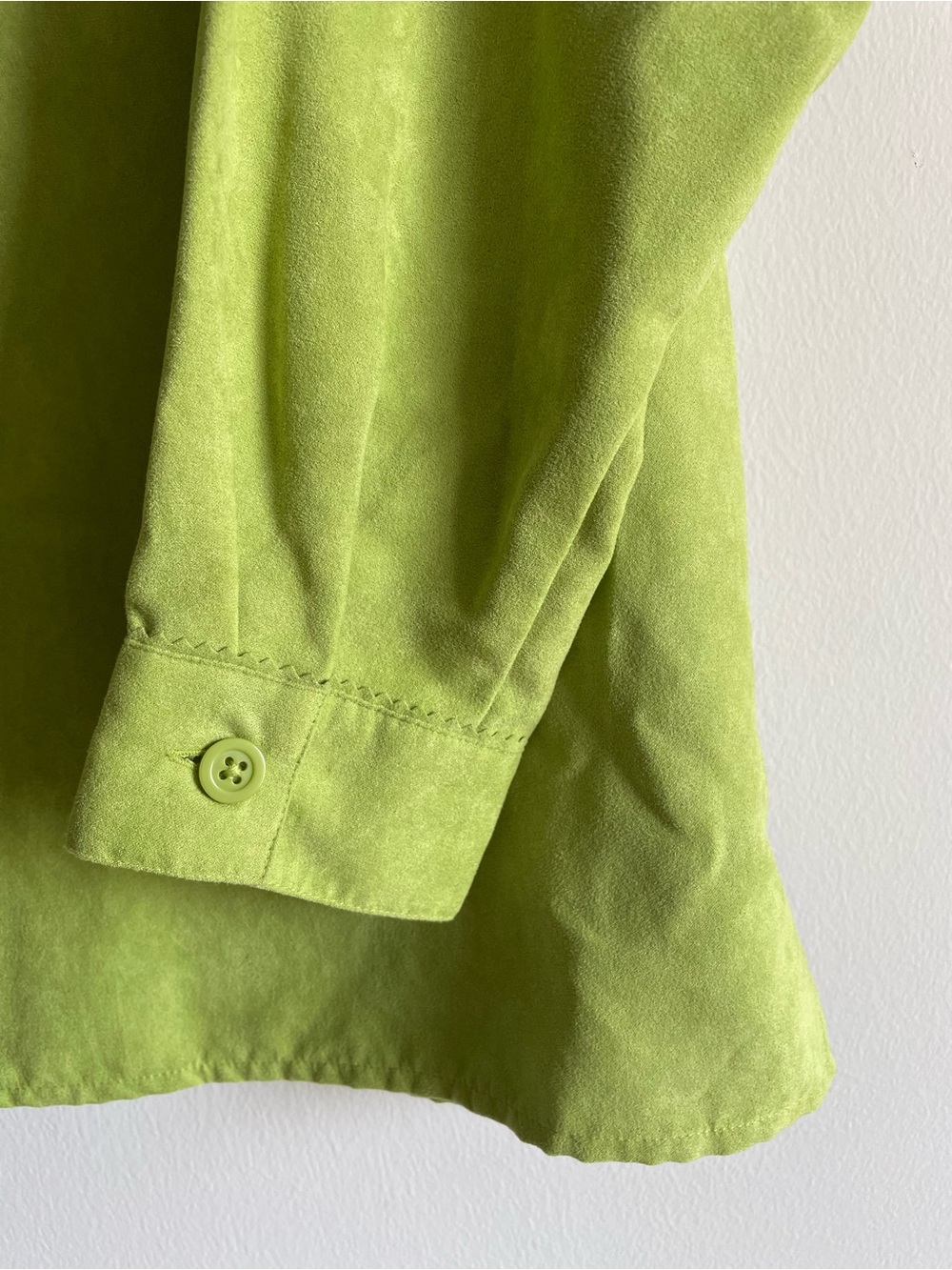 Studio Works shacket lime green micro suede western 1X - Picture 5 of 7